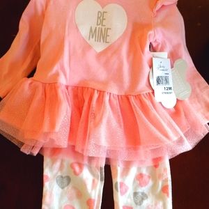 Baby Essentials  "Be Mine" 3pc set for 12 months girl